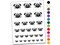 Wide Eyed Pug Dog Face Temporary Tattoo Water Resistant Fake Body Art Set Collection
